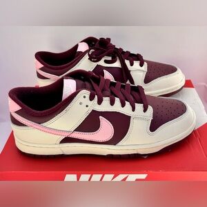 👟 Burgundy/Pink Nike Dunk Low Retro PRM (Women’s 11)(Men’s 9.5)